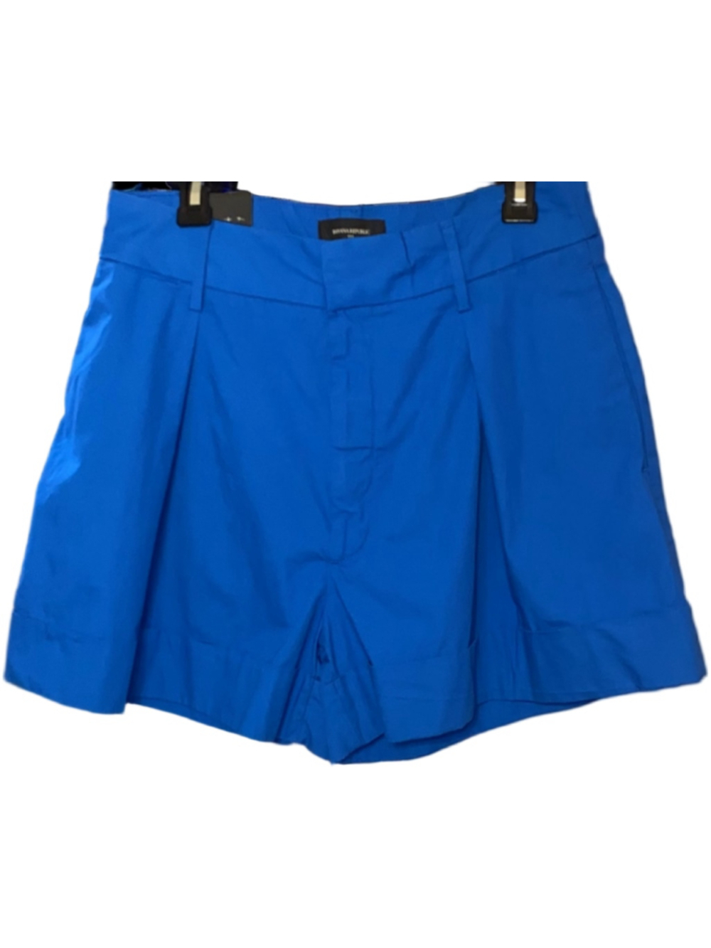 Banana Republic Tailored Poplin Short Women's 12 Pleated Trouser Blue NWT